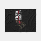 Cat Ladys for Kamala Fleecedecke (Vorderseite (Horizontal))