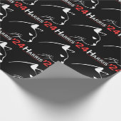 Cat Ladys for Kamala Funny Cat 2024 Präsident Geschenkpapier (Ecke)