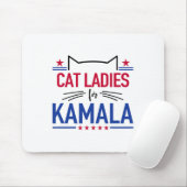 Cat Ladys For Kamala Funny Cat 2024 Präsident Kam Mousepad (Mit Mouse)