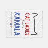 Cat Ladys for Kamala Funny Cat Lover Fleecedecke (Vorderseite (Horizontal))