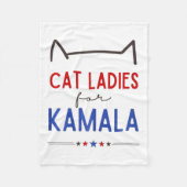 Cat Ladys for Kamala Funny Cat Lover Fleecedecke (Vorderseite)