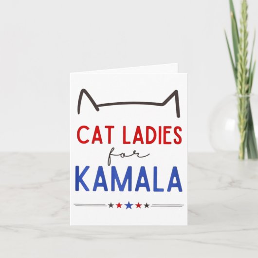 Cat Ladys for Kamala Funny Cat Lover Karte (Vorderseite)