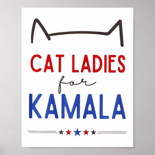 Cat Ladys for Kamala Funny Cat Lover Poster (Vorne)