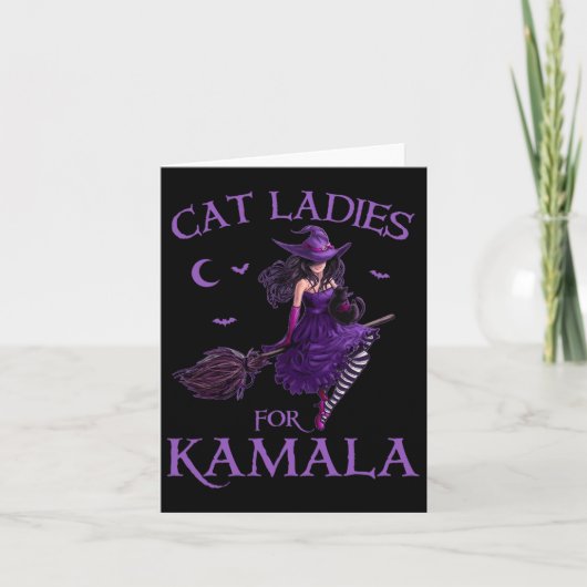 Cat Ladys for Kamala Harris 2024 Hexen Harris H Karte (Vorderseite)
