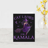 Cat Ladys for Kamala Harris 2024 Hexen Harris H Karte (Gelbe Blume)