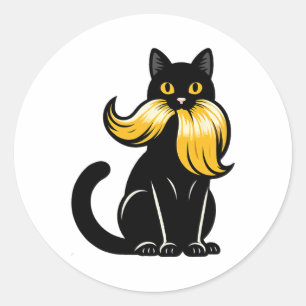 Cat Ladys for Kamala Harris Anti-Trump Funny Elec Runder Aufkleber