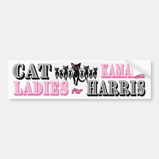 Cat Ladys for Kamala Harris Autoaufkleber (Vorne)