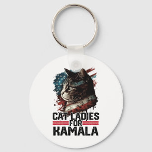 Cat Ladys for Kamala Harris Funny Cat 2 Schlüsselanhänger