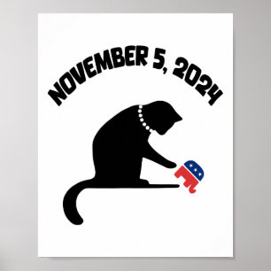 Cat Ladys for Kamala Harris Poster