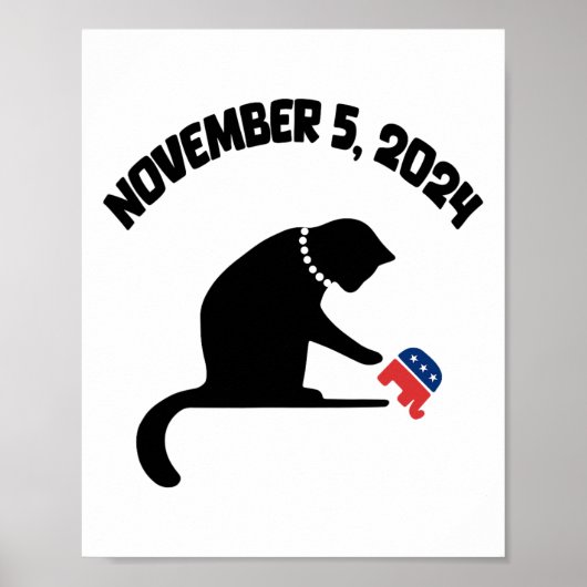 Cat Ladys for Kamala Harris Poster (Vorne)