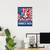 Cat Ladys for Kamala Harris President 2024 Poster (Heimbüro)