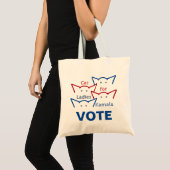 Cat Ladys for Kamala Harris Vote Ears ASCII Tragetasche (Vorderseite (Produkt))
