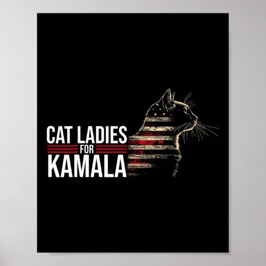 Cat Ladys for Kamala Poster (Vorne)