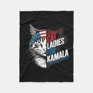 Cat Ladys for Kamala President Kamala Harris 2024 Fleecedecke