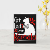 Cat Ladys for Kamala Silhouette Graphic Karte (Gelbe Blume)