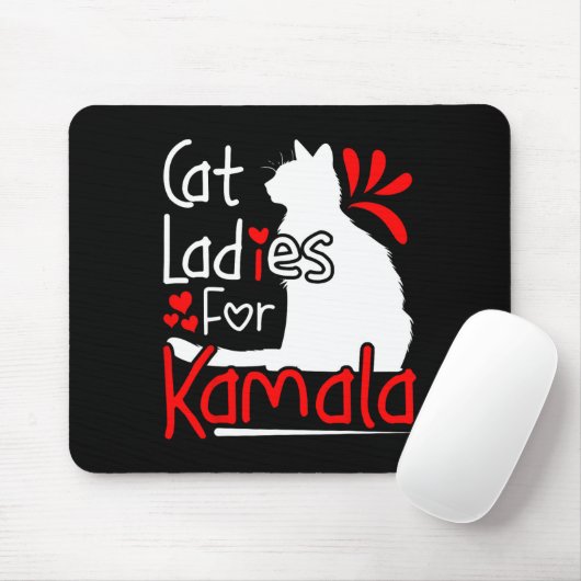 Cat Ladys for Kamala Silhouette Graphic Mousepad (Mit Mouse)