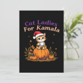 Cat Ladys for Kamala: Unterstützung für Kamala zei Einladung (Stehend Vorderseite)
