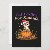 Cat Ladys for Kamala: Unterstützung für Kamala zei Einladung (Rückseite)