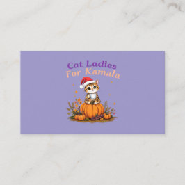 Cat Ladys for Kamala: Unterstützung für Kamala zei Visitenkarte