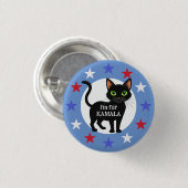 Cat Ladys für Kamala Design Button (Vorne & Hinten)