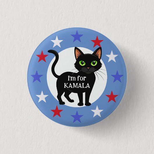 Cat Ladys für Kamala Design Button (Vorderseite)