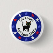 Cat Ladys für Kamala Design Button (Vorderseite)