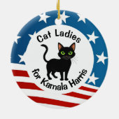 Cat Ladys für Kamala Design Keramik Ornament (Hinten)