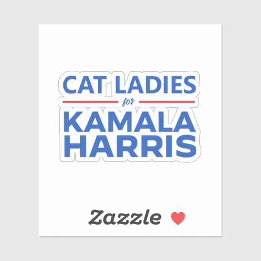 Cat Ladys für Kamala Harris Aufkleber (Blatt)