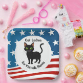 Cat Ladys für Kamala Harris Design Pappteller (Party)