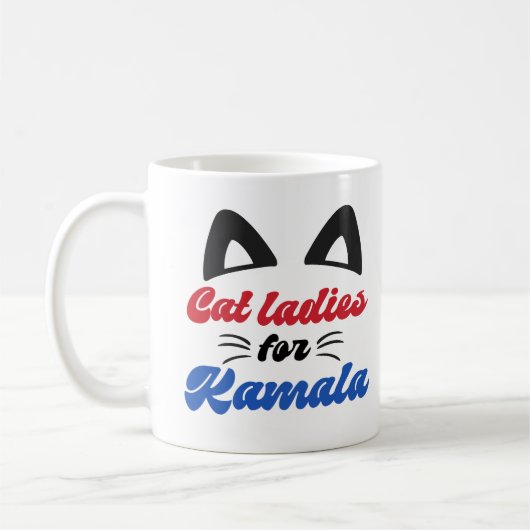 Cat Ladys für Kamala Harris Kaffeetasse (Links)