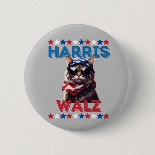 Cat Ladys Harris Walz Button (Vorderseite)