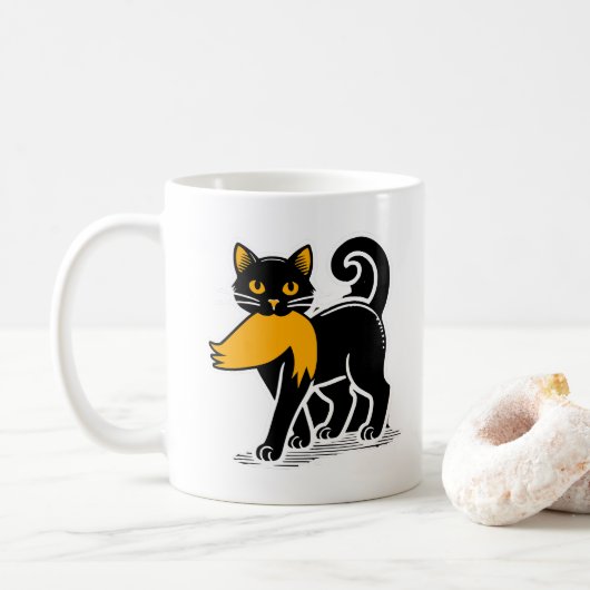 Cat Ladys Kamala | Harris Walz 2024 Blue Kaffeetasse (Mit Donut)