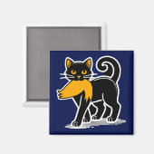 Cat Ladys Kamala | Harris Walz 2024 Blue Magnet (Vorderseite/Rückseite)