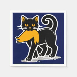 Cat Ladys Kamala | Harris Walz 2024 Blue Serviette