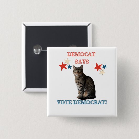 Cat Ladys Pro Democracy Button (Vorne & Hinten)