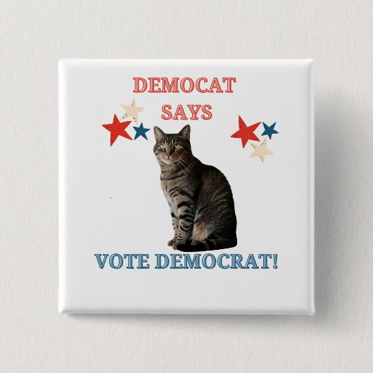 Cat Ladys Pro Democracy Button (Vorderseite)