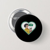 Cat Ladys Vote Fun Wahl Thema Lady Funny W Ha Button (Vorne & Hinten)