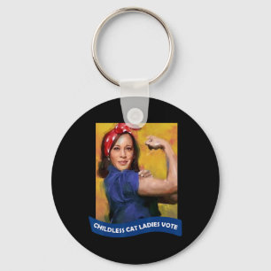Cat Ladys Vote Kamala 2024 Rosie The Riveter Schlüsselanhänger