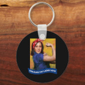 Cat Ladys Vote Kamala 2024 Rosie The Riveter Schlüsselanhänger (Vorderseite)