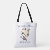 Cat Ladys Vote Script Funny Bold Niedlich Feminist Tasche (Rückseite)