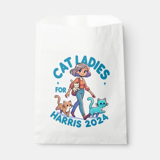 Cat Ladys Walk mit Kamala Harris Niedliche Gefälli Geschenktütchen (Vorderseite)
