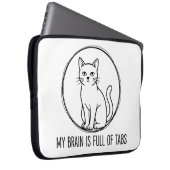 Cat Laptop Sleeve - Brain Full Of Tabs (Vorne Rechts)