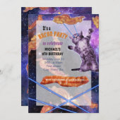 Cat Laser Bacon Funny Party Einladung (Vorne/Hinten)