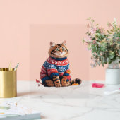 Cat Leaf Fall Hallo Herbst Funny Cat Kitten Lover Acrylschild (Hochzeit)