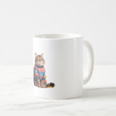 Cat Leaf Fall Hallo Herbst Funny Cat Kitten Lover Kaffeetasse (VorderseiteRechts)