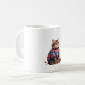 Cat Leaf Fall Hallo Herbst Funny Cat Kitten Lover Kaffeetasse (Vorderseite Links)
