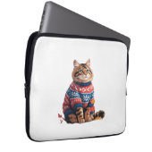 Cat Leaf Fall Hallo Herbst Funny Cat Kitten Lover Laptopschutzhülle (Vorne Rechts)