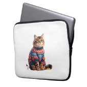 Cat Leaf Fall Hallo Herbst Funny Cat Kitten Lover Laptopschutzhülle (Vorderseite Links)