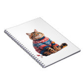 Cat Leaf Fall Hallo Herbst Funny Cat Kitten Lover Notizblock (Rechte Seite)