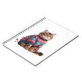 Cat Leaf Fall Hallo Herbst Funny Cat Kitten Lover Notizblock (Linke Seite)